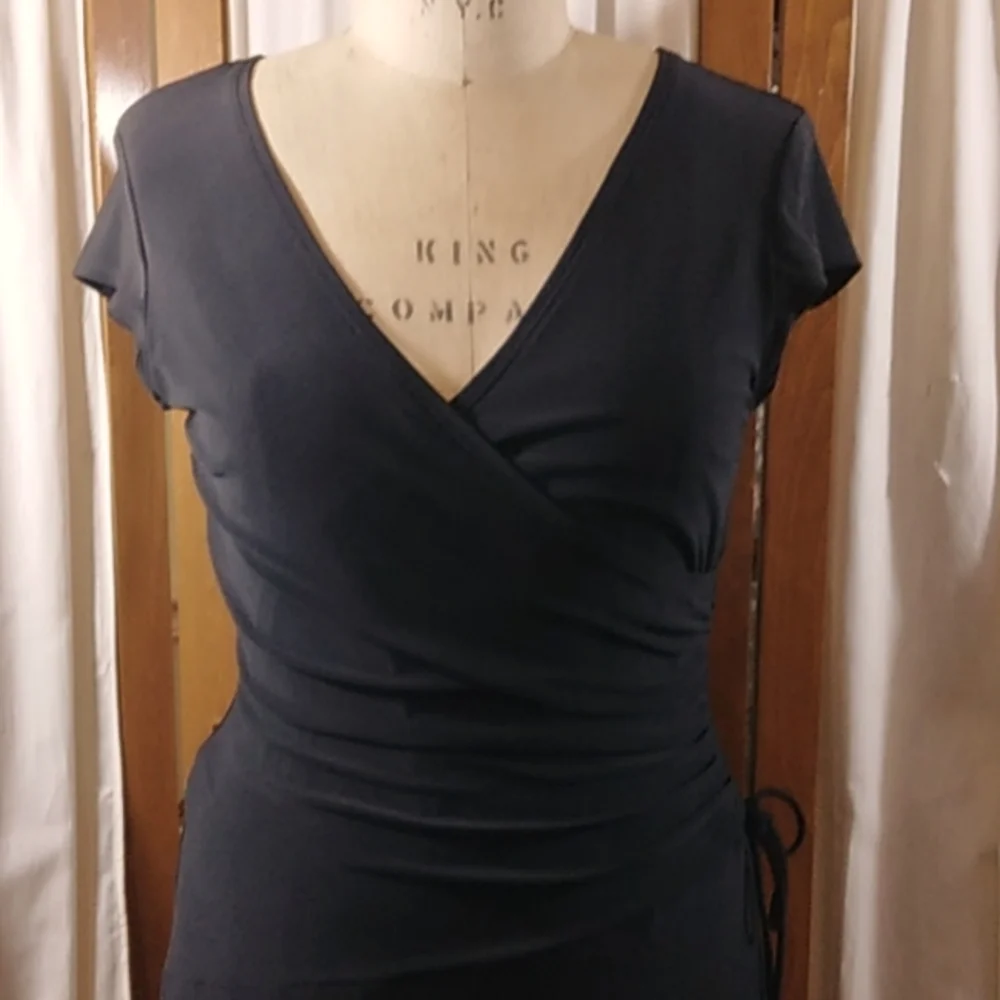 Evan Picone Black Midi Dress - Picture 2 of 7